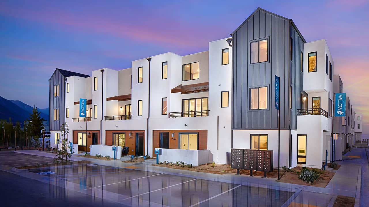Exterior view of Willow at Epoca townhomes