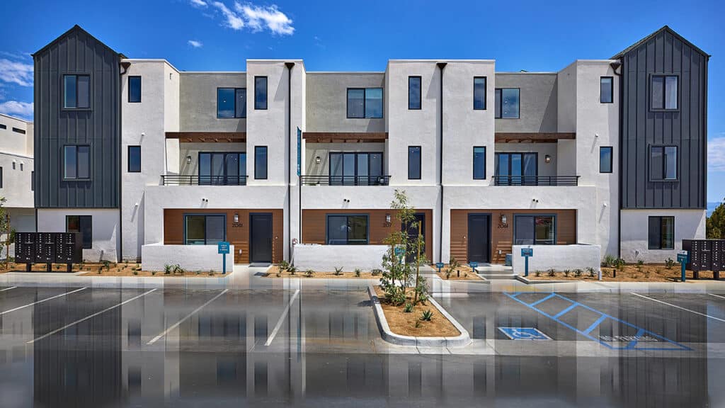 Exterior rendering of Epoca new townhomes for sale