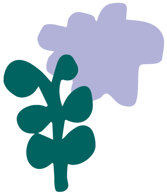 Green plant and lavender cloud