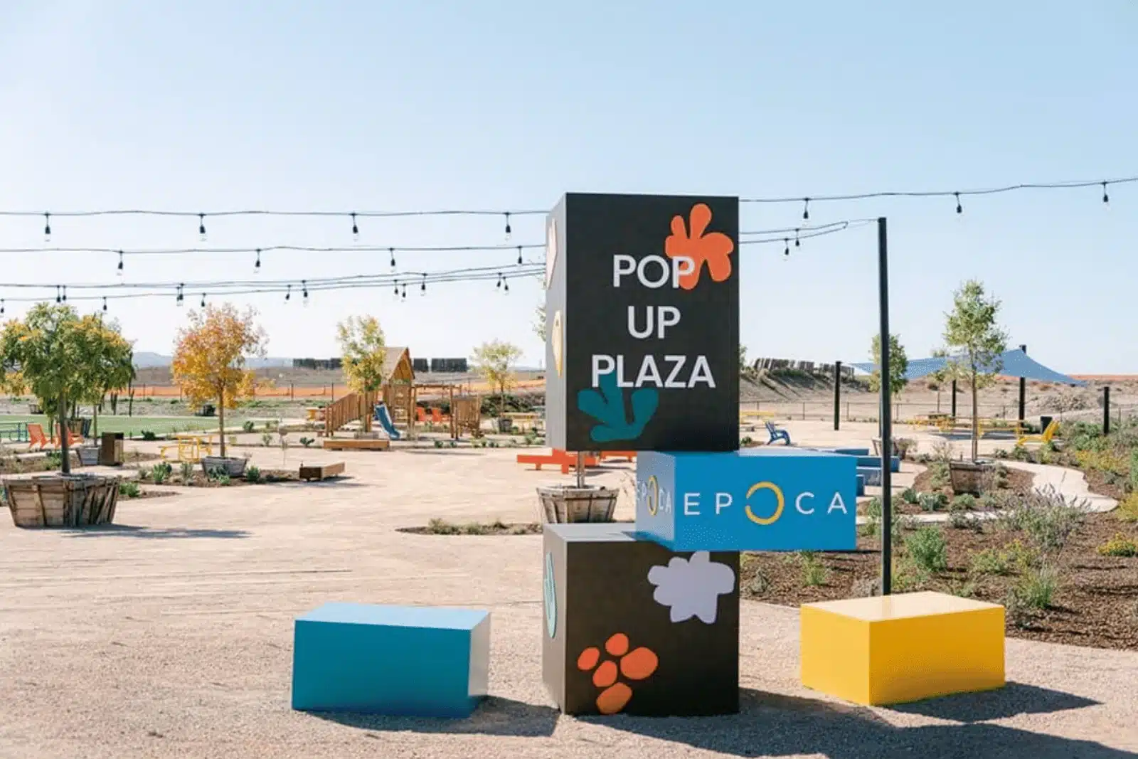 Epoca Park Pop Up Signage Art Installation