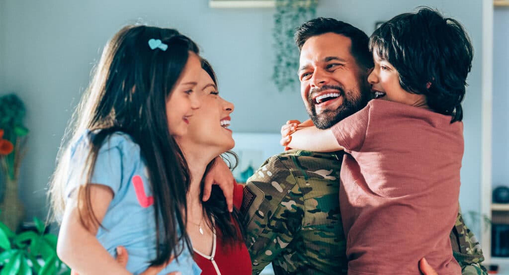 family hugging