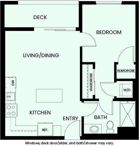Epoca Sisal plan A1 1 bedroom
