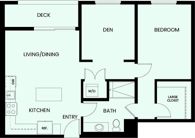 Epoca Sisal plan A2 1 bedroom