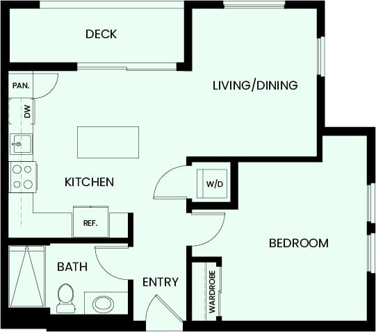 Epoca Sisal plan B2 1 bedroom